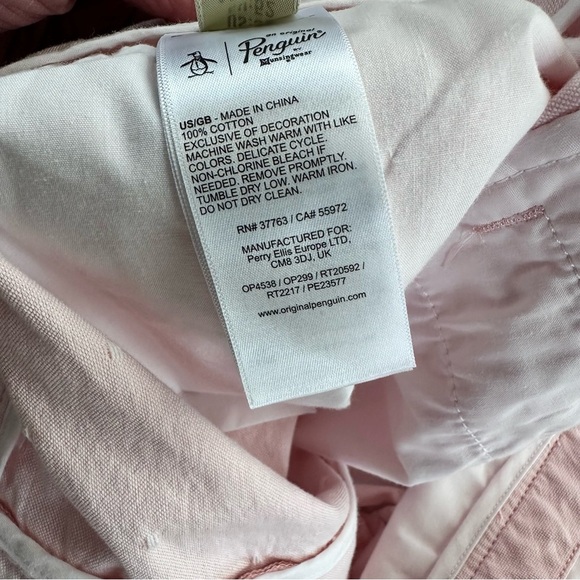 Men’s Original Penguin by Munsingwear Cotton Shorts. Light Pink. Size 36. - Picture 5 of 7